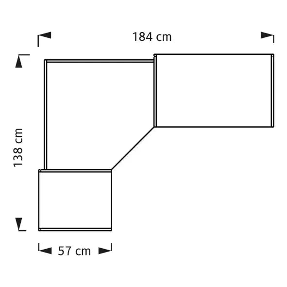 Atlas Armoire Corner With Glass Door (4 Doors)