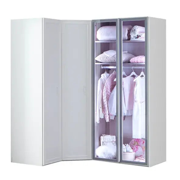 Isabella Armoire Corner with Glass Door (4 Doors)