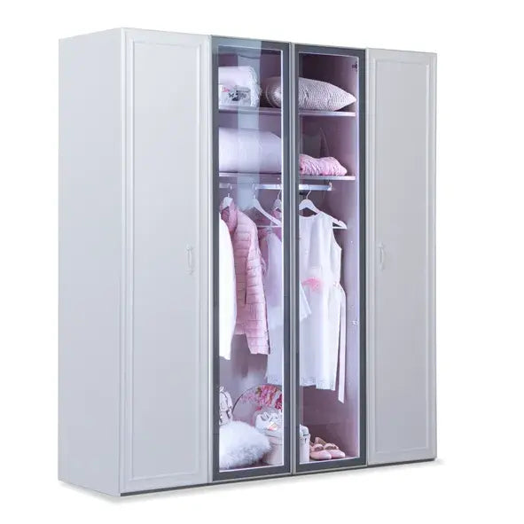 Isabella Infant Armoire with Glass Door (4 Doors)