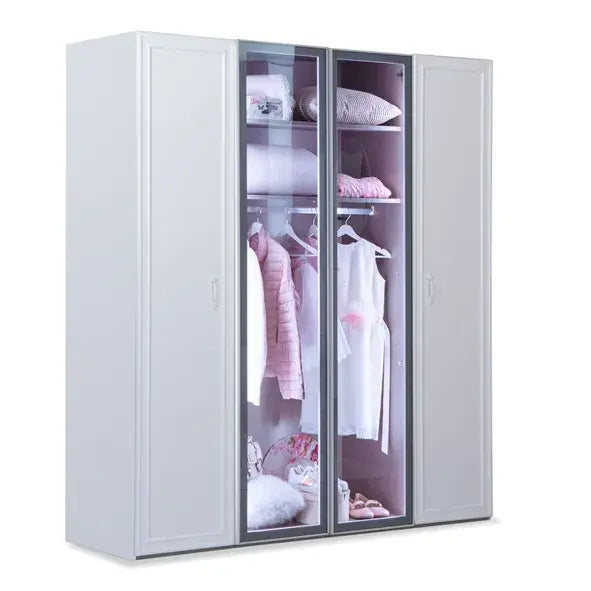 Isabella Armoire with Glass (4 Doors)