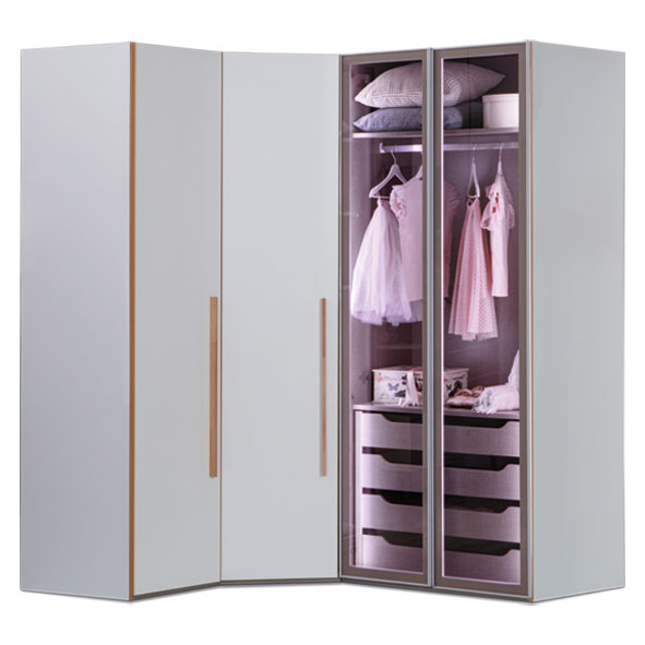 My House Infant Armoire Corner With Glass Door (4 Doors)