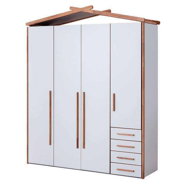 My House Infant Armoire with Drawers (4 Doors)