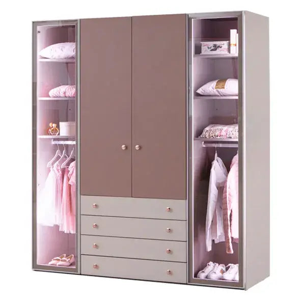 Rose Armoire with Glass Door (4 Doors)