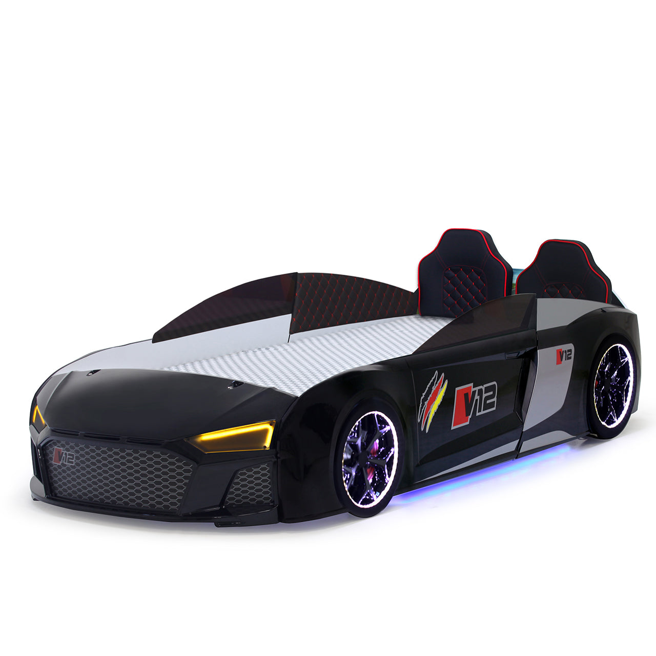Audi Black Car Bed with Remote Controlled Sound System